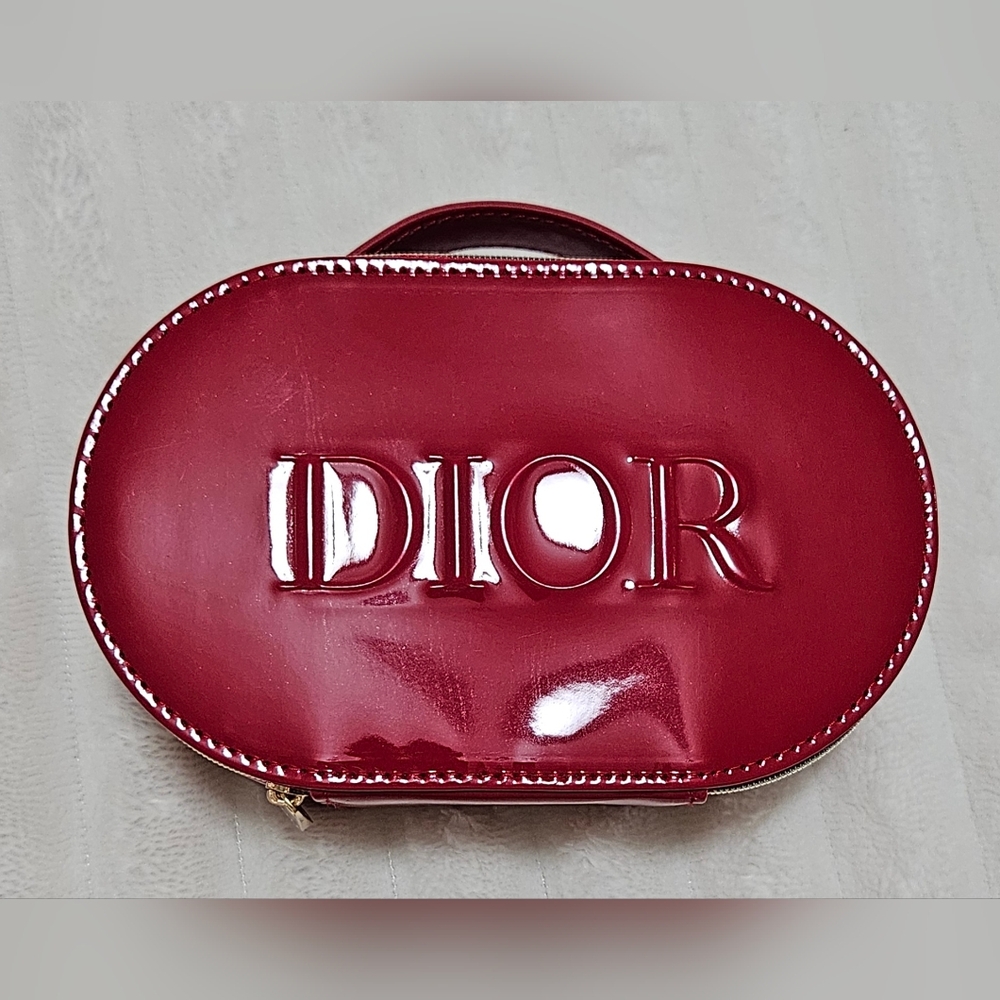 Dior Red Cosmetic Bag / Vanity Case – New